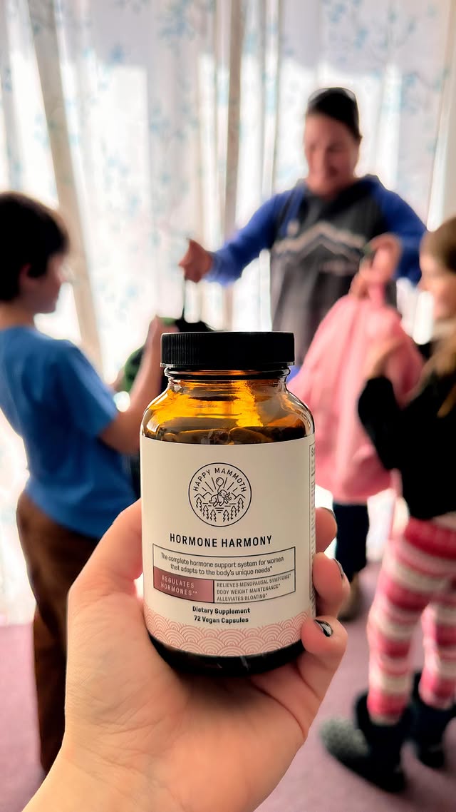Instagram post by @surfsupessentials for Happy Mammoth. Caption reads: [...] want to try Hormone Harmony now!....