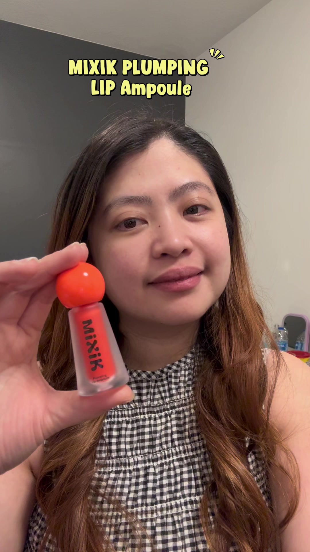 TikTok post by @arlynang for MIXIK SKIN. Caption reads: [...] plumping your lips for pouty looks @MIXIK....