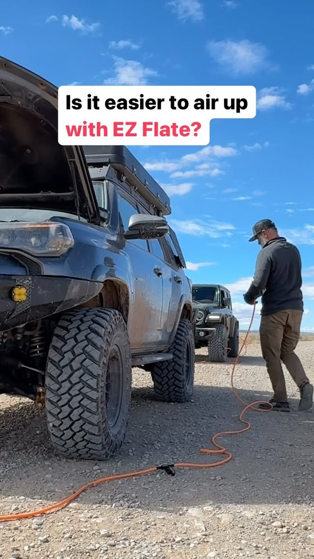Instagram post by @calrunr for EZ FLATE. Caption reads: [...] REVIEW below… I recently tested the the EZ....