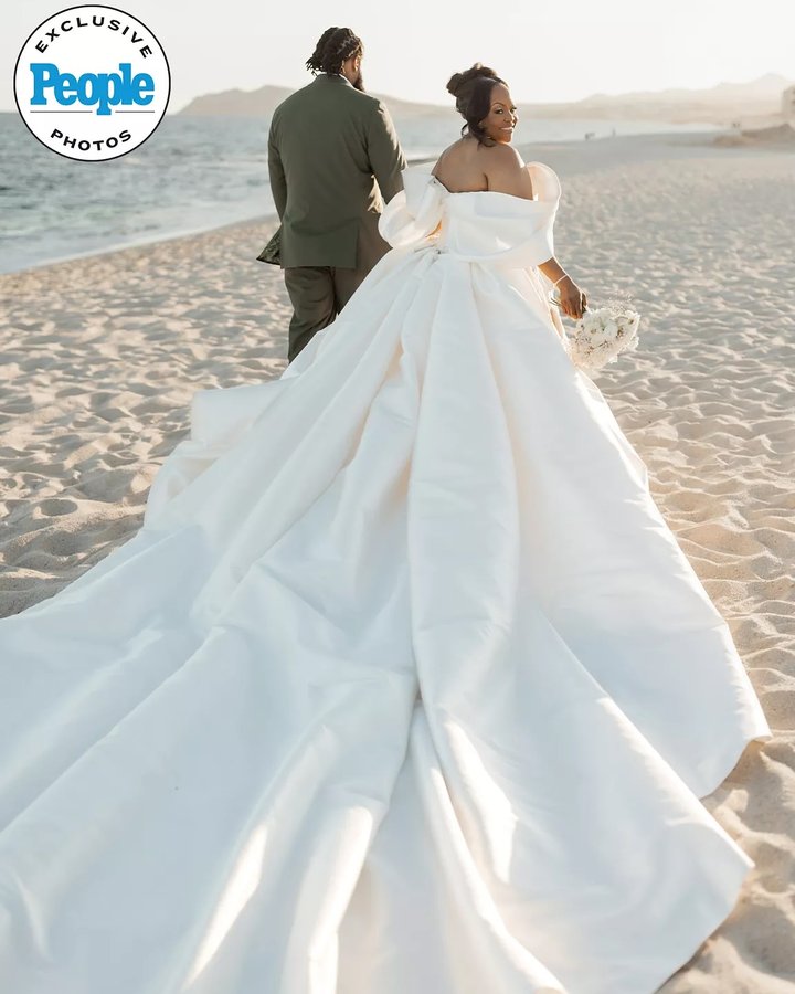 Instagram post by @kardeabrown for People Magazine. Caption reads: Introducing Mr and Mrs Smith!!!! 
3.8.2025....