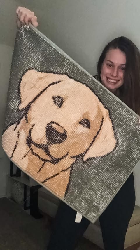 Instagram post by @theulrichlife for Muddy Mat. Caption reads: Obsessed with my new mat from @muddymat 🐶🐾

This....