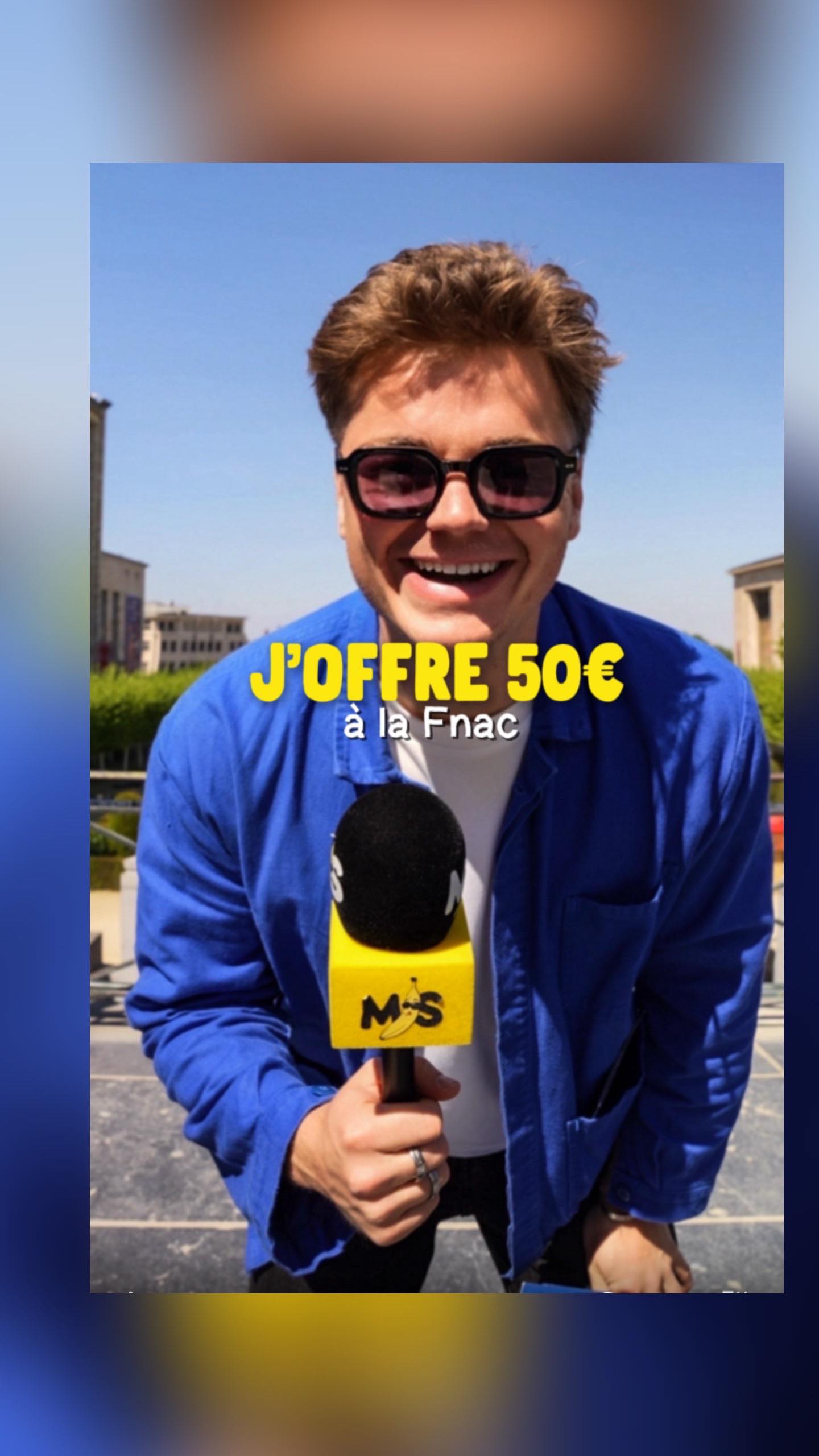 Instagram post by @mariustory for Fnac. Caption reads: Encore en train de khalass les bruxellois....