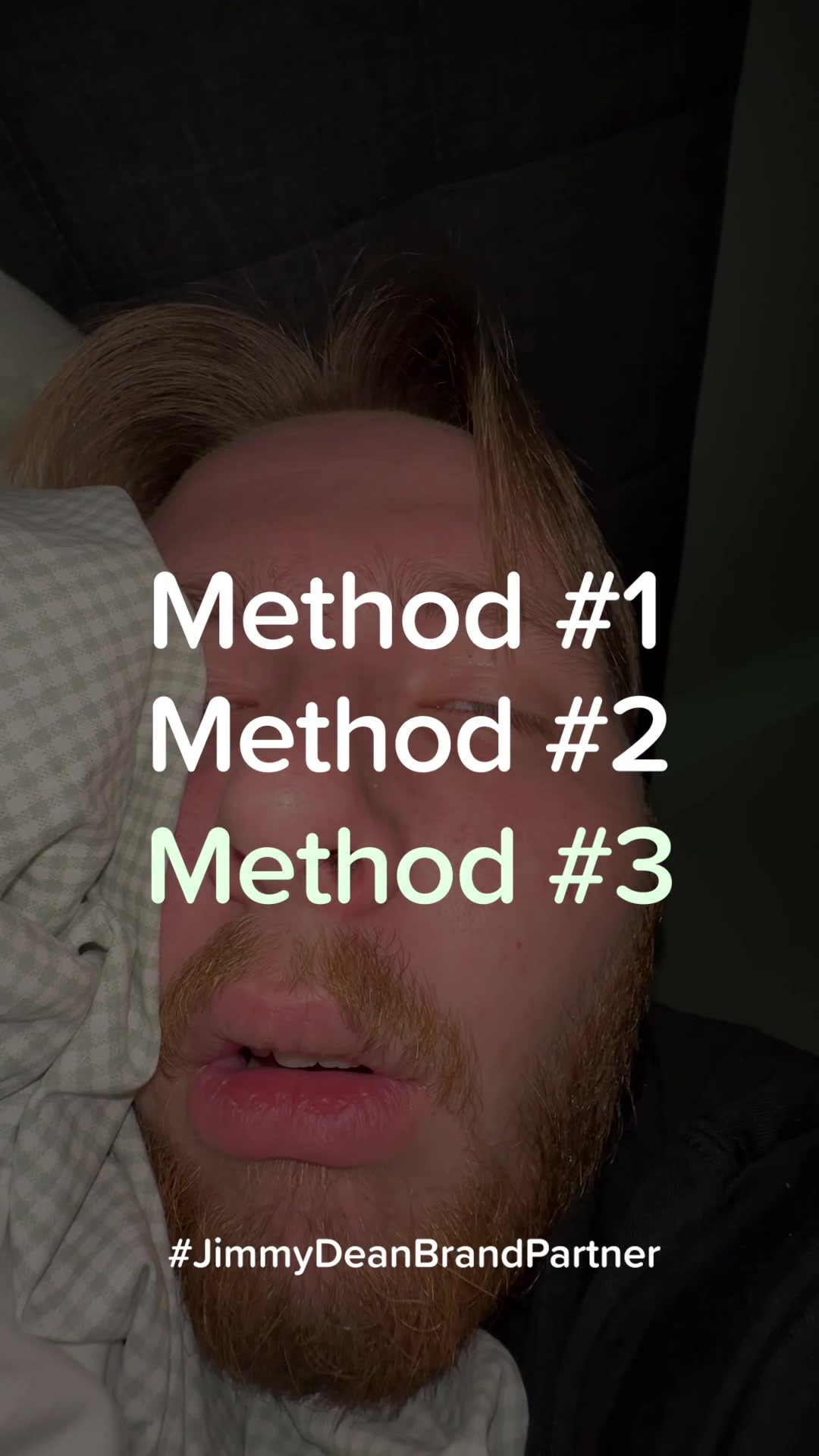 TikTok post by @addiebowley for Jimmy Dean. Caption reads: #ad I can't wait to get to bed knowing I have....