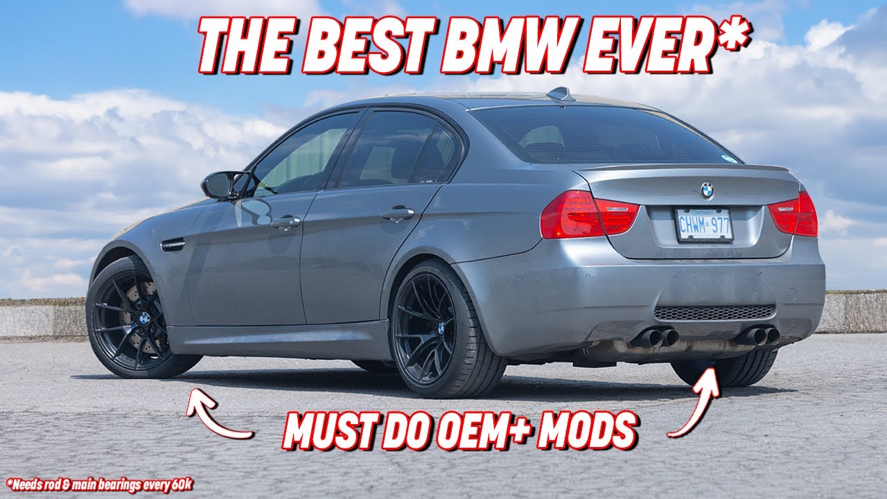 YouTube post by @speedacademy for Konig Wheels. Caption reads: The BEST BMW is an E90 M3 | Do These Mods to Make....