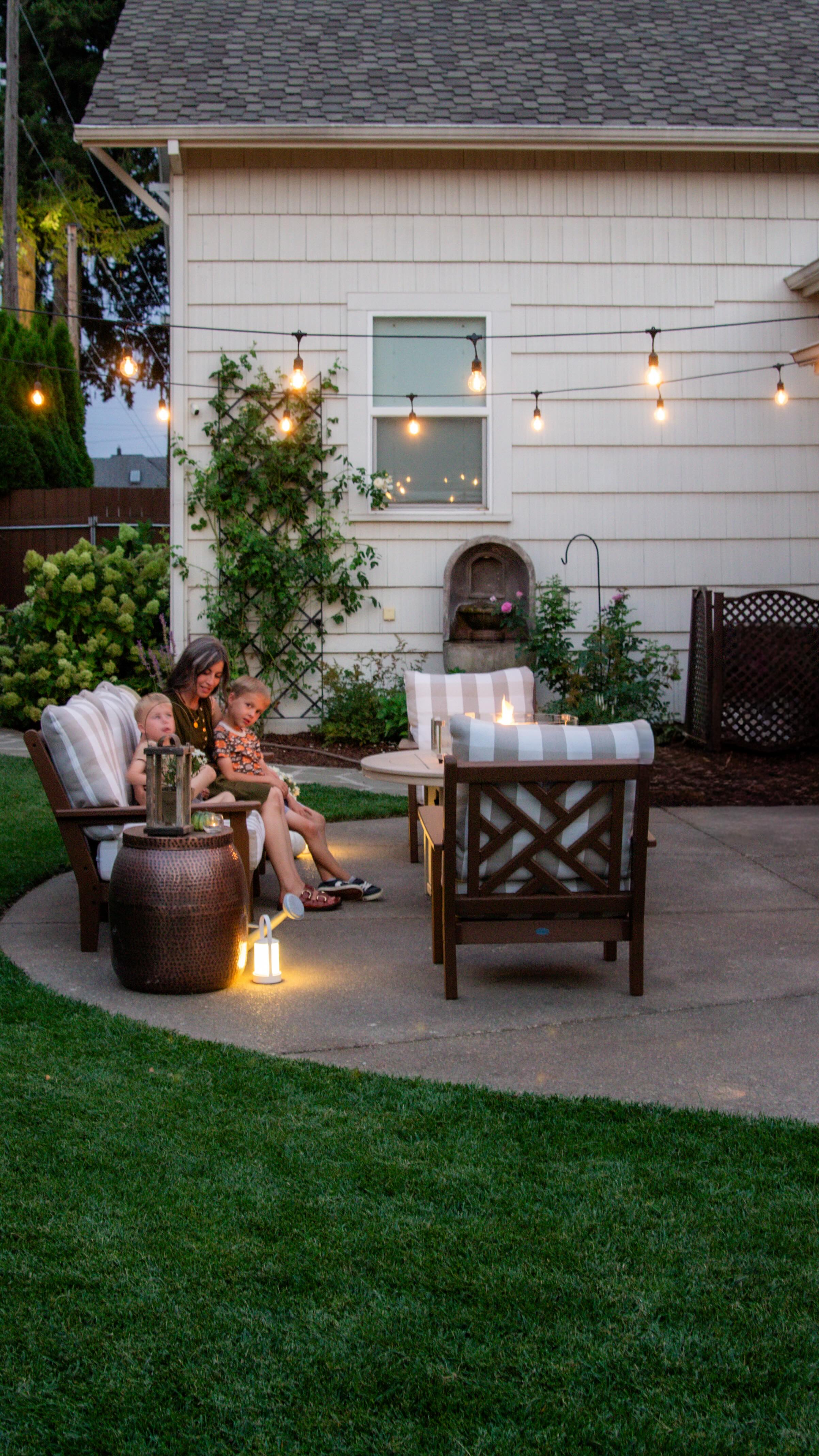 Instagram post by @ciarakenaston for Polywood. Caption reads: [...] the season in our back yard thanks to....