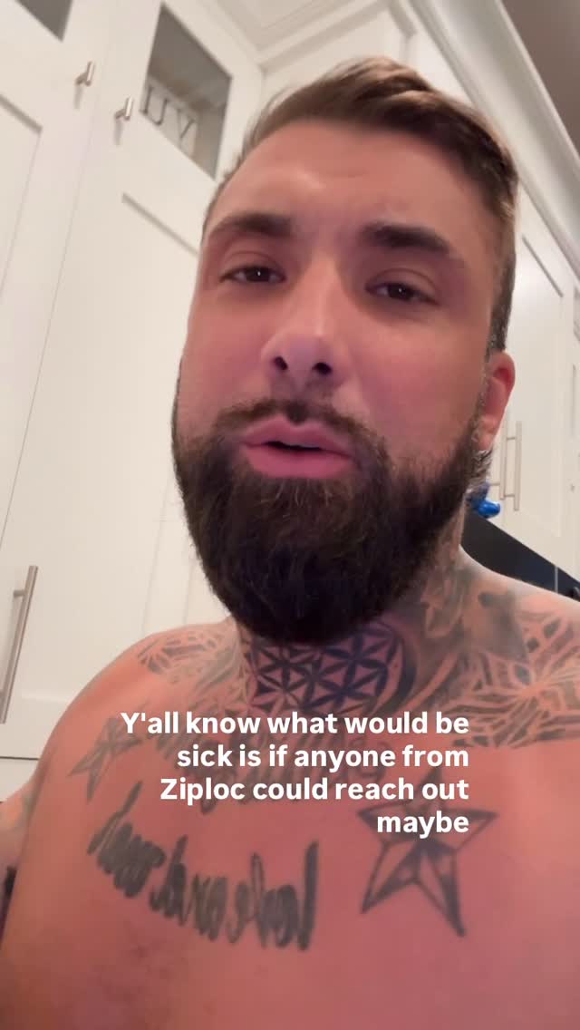 Instagram post by @iamstewartpowell for Ziploc. Caption reads: Literally why hasn’t this happened already? Would....