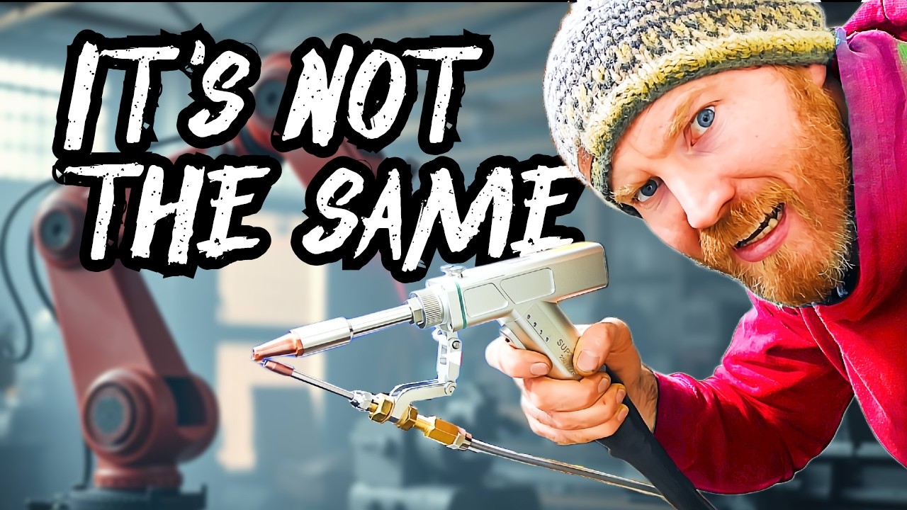 YouTube post by @joshuadelisle for Banggood. Caption reads: Upgraded Super Laser!... Kickstarter fulfilled!.