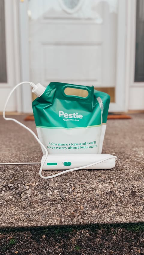 Instagram post by @ashleyjtodd for Pestie. Caption reads: [...] for unwanted bugs and pests this spring....