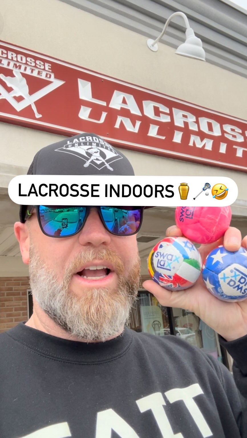 Instagram post by @lacrosseunlimited for Whistle. Caption reads: The best comment gets 3 Swax Lax Balls! *** Al....