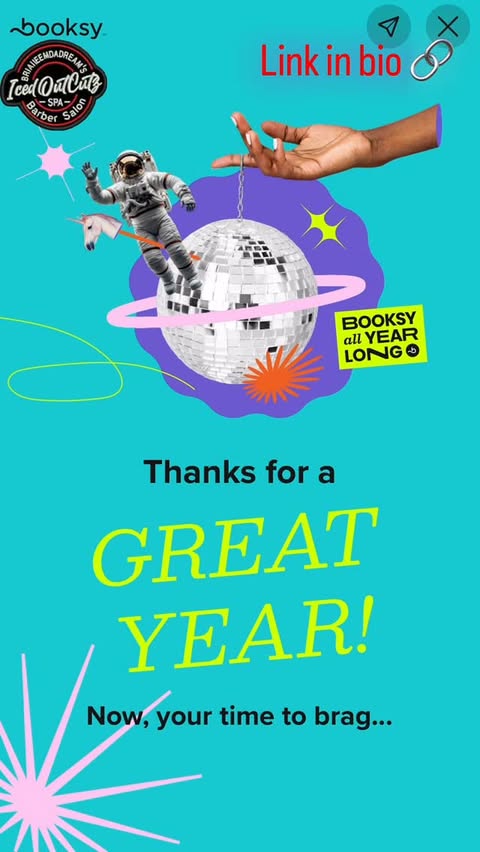 Instagram post by @djphillyslim for Booksy. Caption reads: STOP SCROLLING ✋🏽💈
2025 really showed out… 
I’m....