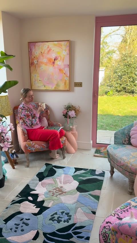 Instagram post by @thiscolourfulnest for Maia Homes. Caption reads: [...] with open plan living! Simply add a....