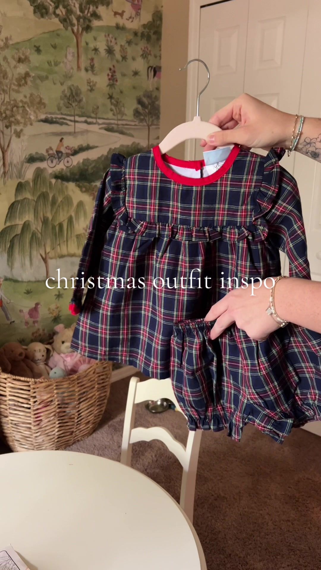 TikTok post by @addison_bethea for Classic Whimsy. Caption reads: [...] a smocked outfit for holidays 😅 @Classic....