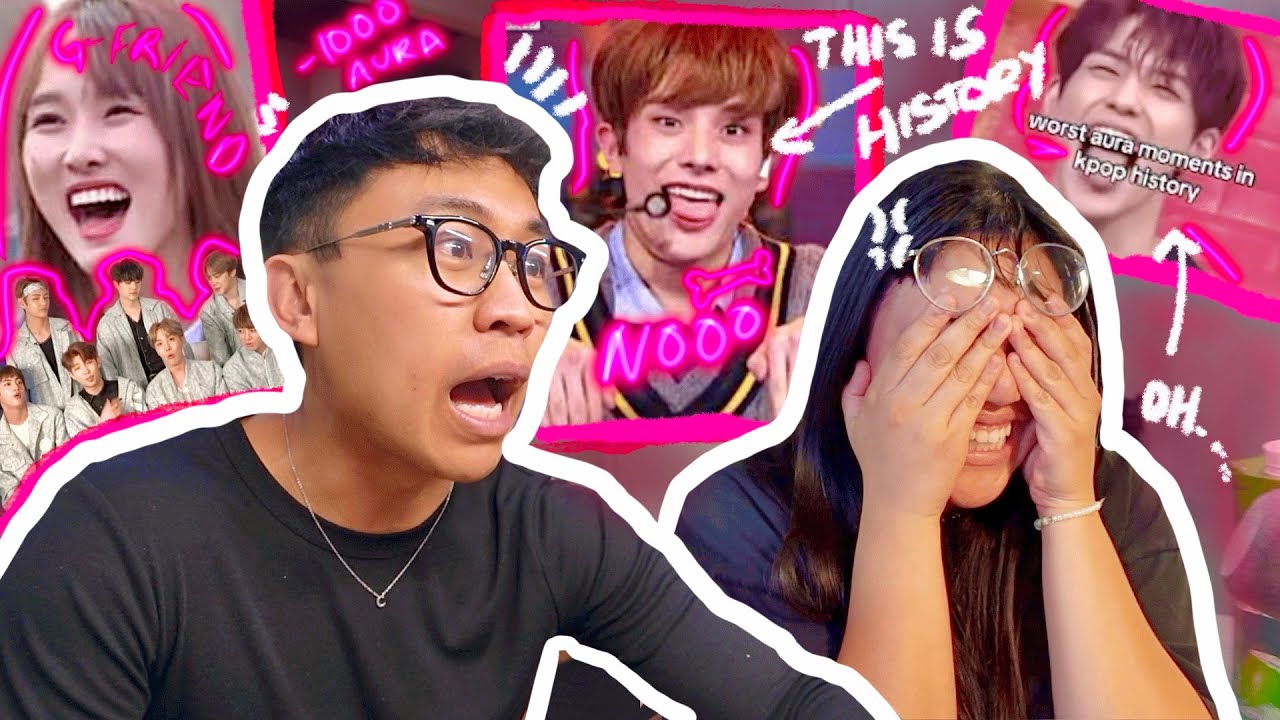 YouTube post by @ClarenceAngelo for ana luisa. Caption reads: THE WORST KPOP IDOL AURA LOSS MOMENTS OF ALL....