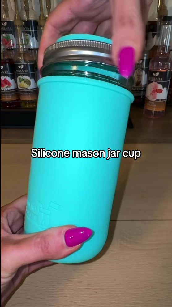 TikTok post by @missk613xo for Mason Jar Lifestyle. Caption reads: [...] jar cup! #masonjar #drinks #mjl @Mason Jar....