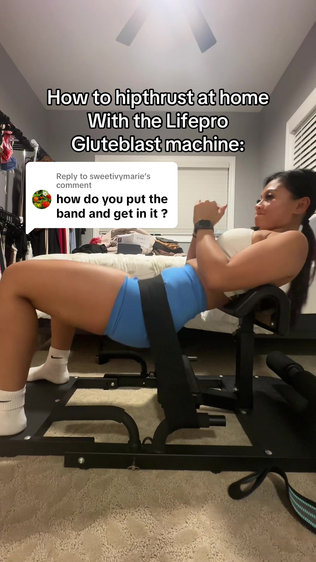 TikTok post by @r0sebud967 for Lifepro Fitness. Caption reads: Replying to @sweetivymarie super easy to use 🙌🏽....