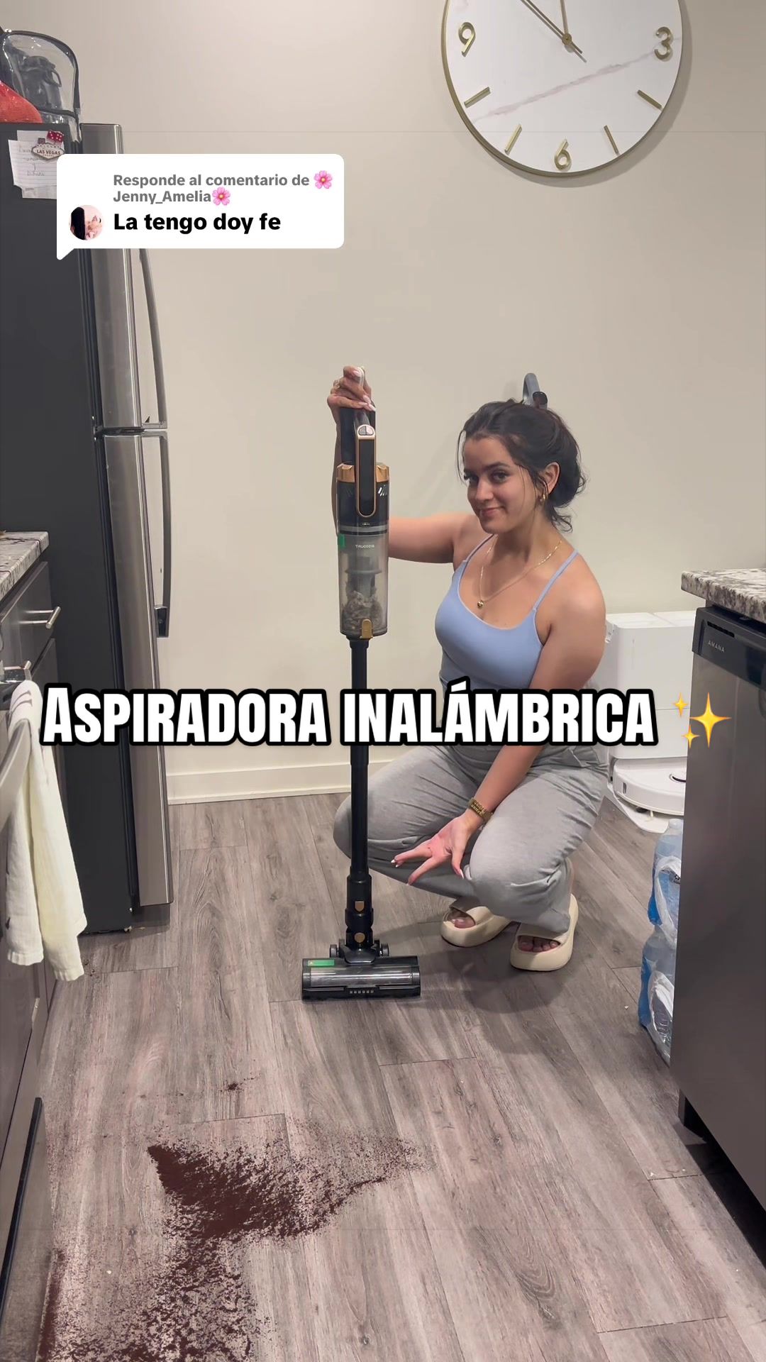 TikTok post by @lissette_garcell for Homeika. Caption reads: [...] . Trucozie T550 Cordless Vacuum Cleaner....