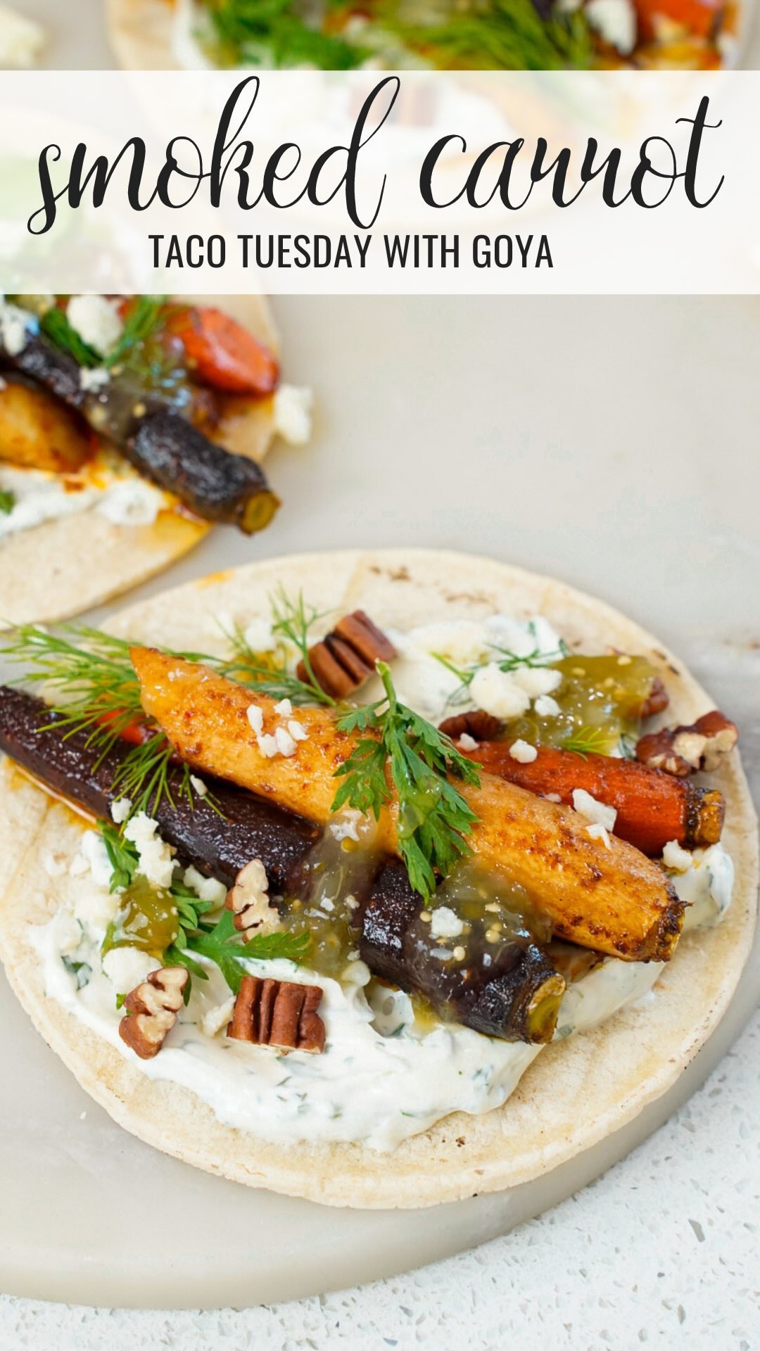 Instagram post by @coupleinthekitchen for Foodie Tribe. Caption reads: 🥕🌮 It’s #TacoTuesday with our smoked carrot taco....