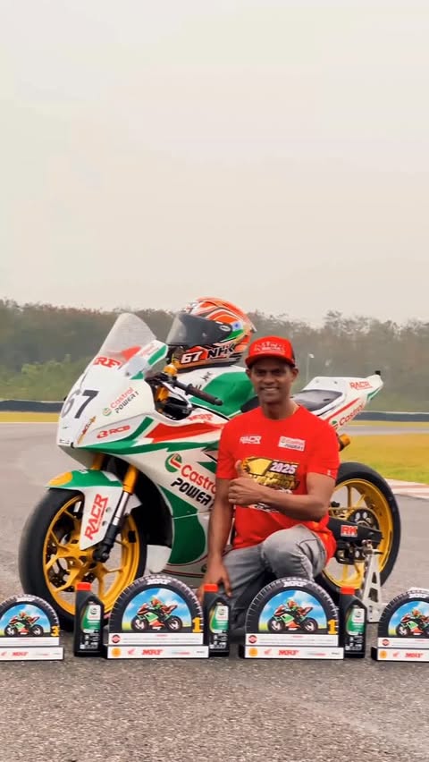 Instagram post by @rajinikrishnan for Castrol. Caption reads: [...] is racing! Thanks to all my sponsors....