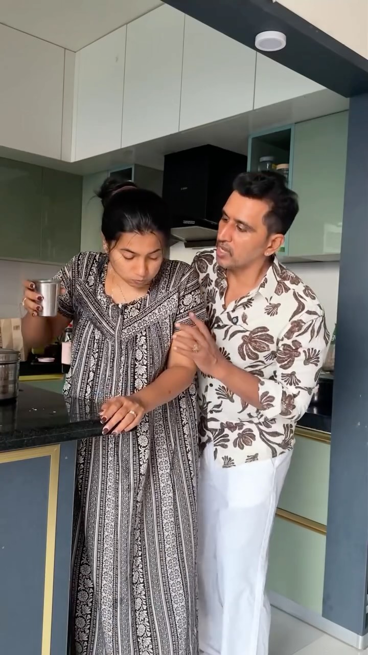 Instagram post by @mrandmrsmoorthyy for Poorvika. Caption reads: Why is she quiet? what Happened ? 

Men Costume by....