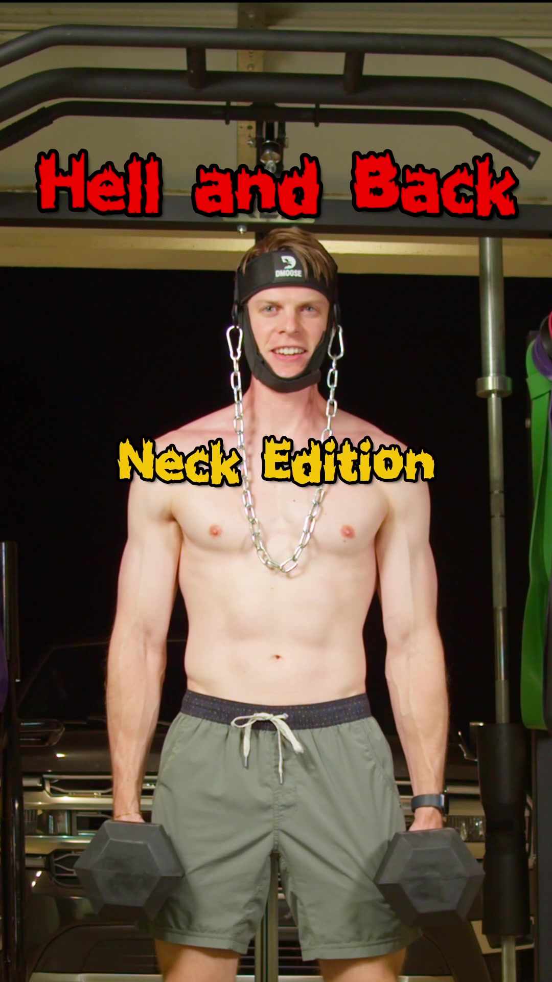 TikTok post by @blake.frampton for RENPHO. Caption reads: Hell & Back: Neck Edition  @RENPHO .