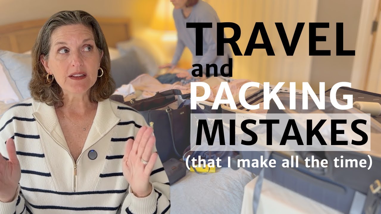 YouTube post by @JoyfulLivingwithJenLefforge for Podia. Caption reads: Unpacking My Worst Travel Mistakes.