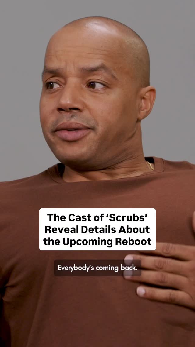 Instagram post by @donald_aison for People Magazine. Caption reads: The beloved #Scrubs cast share new insights and....