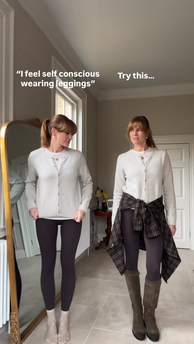 Instagram post by @xandistyle for Adanola. Caption reads: Wearing vs Styling ✨

If you love leggings because....