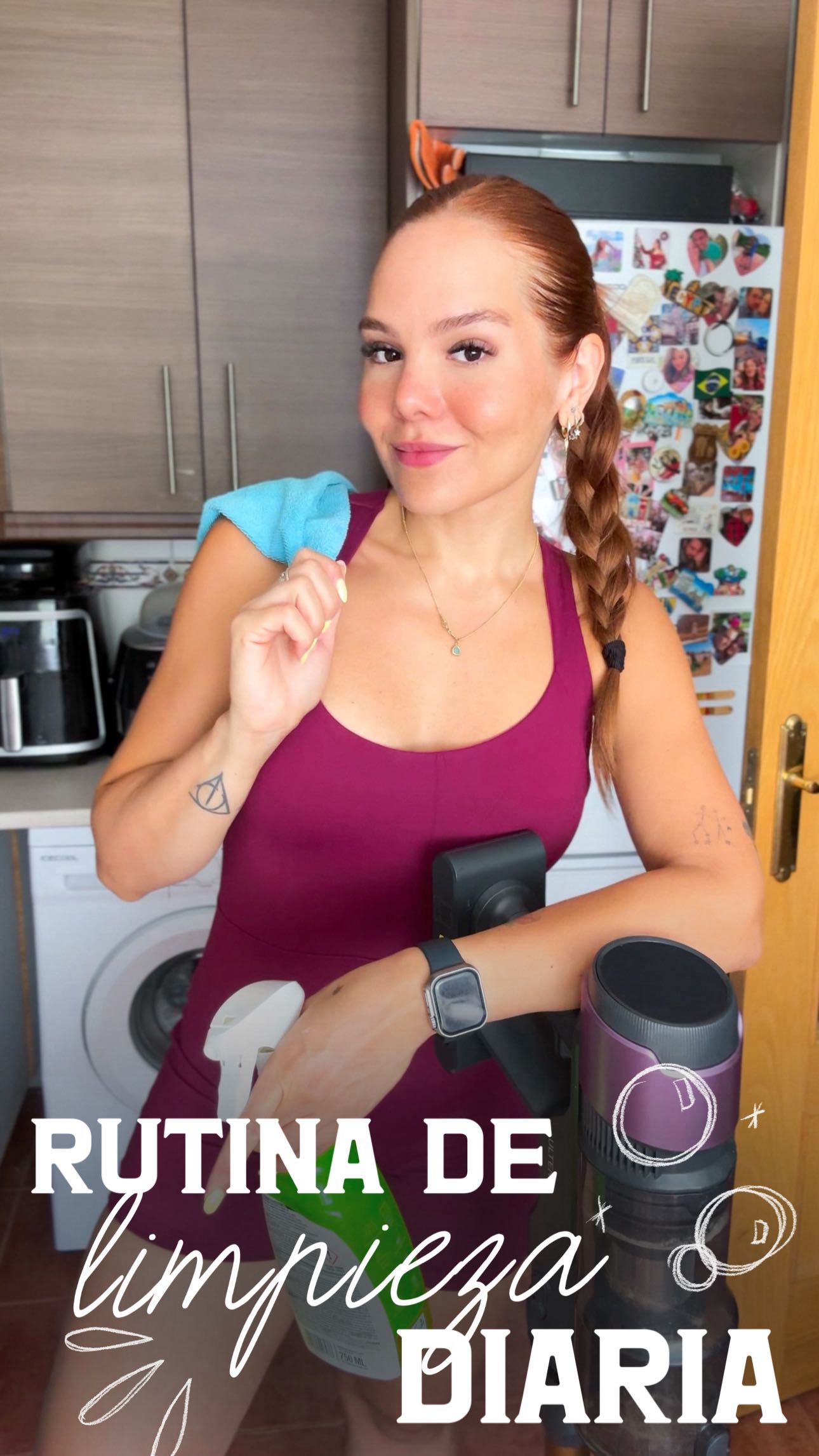 Instagram post by @raisafalc for Ultenic. Caption reads: 🏡✨ Mi truco para que la casa esté siempre limpia....