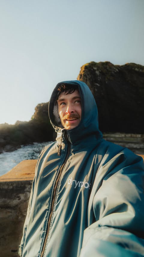 Instagram post by @tadhg_obrien for dryrobe. Caption reads: making the most of sunny days in winter🌞 

I took....