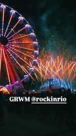 Instagram post by @djmarques for Rock in Rio. Caption reads: GRWM @rockinrio 🤘🏻🎸.
