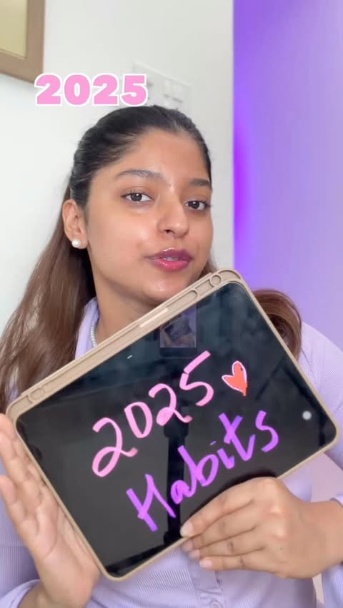 Instagram post by @alfiyakarimkhan_ for OLAY. Caption reads: Leave HABITS you’re taking in 2026 💖 comment for....