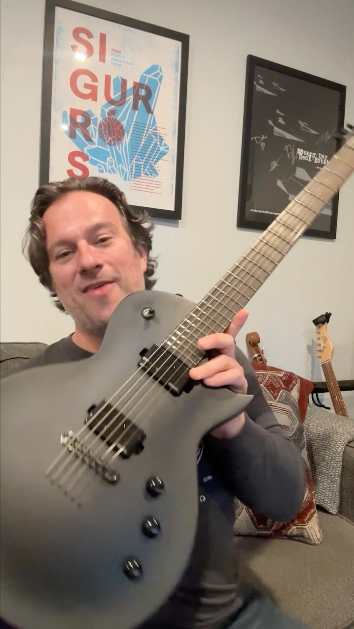 Instagram post by @jacobgivens for Reverb. Caption reads: Ever since my 90s cover band Temple of the Dads....