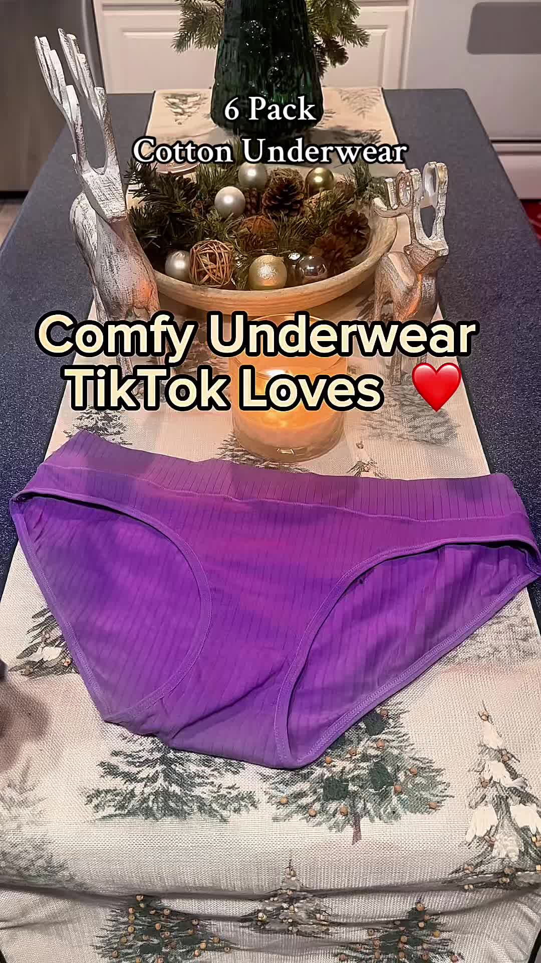 TikTok post by @mrshanrn for LEVAO Store. Caption reads: The most comfortable everyday underwear that....