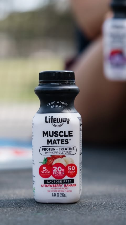 Instagram post by @nutritionalsarah for Lifeway Foods. Caption reads: Creatine isn’t just for professional body....