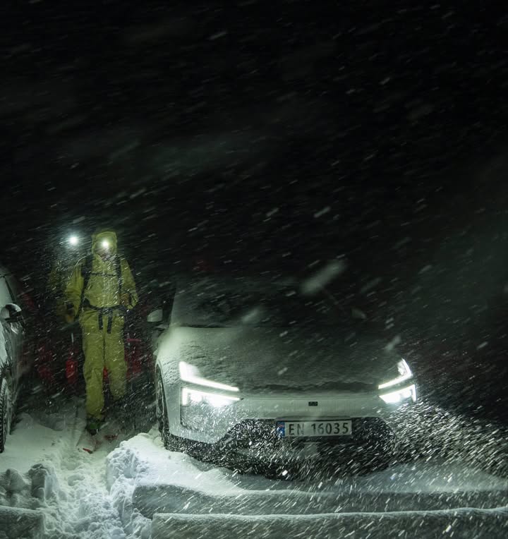 Instagram post by @nikolaischirmer for Polestar. Caption reads: [...] these mountains all electric with....