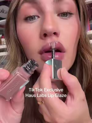 TikTok post by @daniellamagee for Haus Labs. Caption reads: [...] on TikTok! Run DONT walk!✨💋 @Haus Labs....