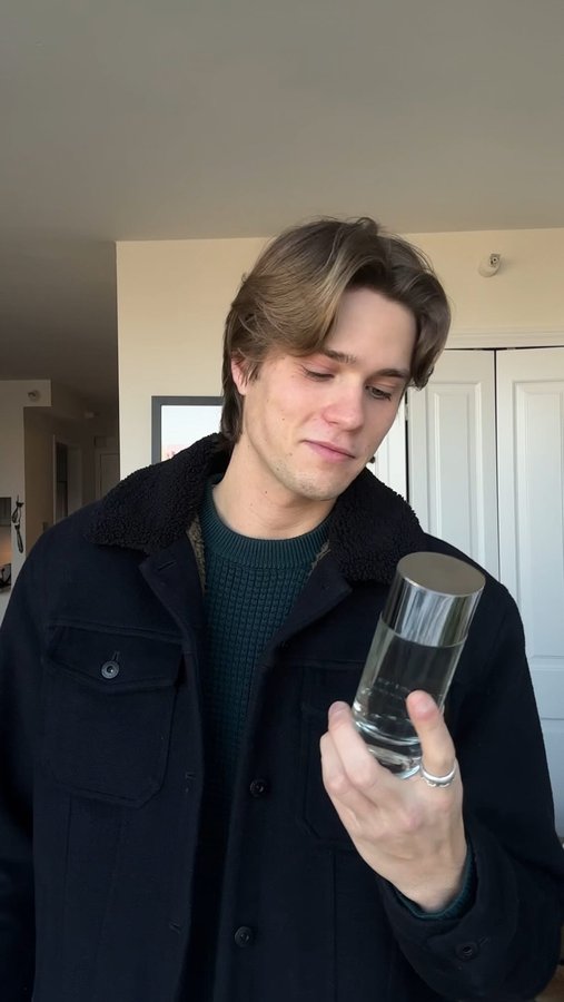 Instagram post by @gabesco for Issey Miyake Parfums. Caption reads: That new @isseymiyakeparfums fragrance feeling....