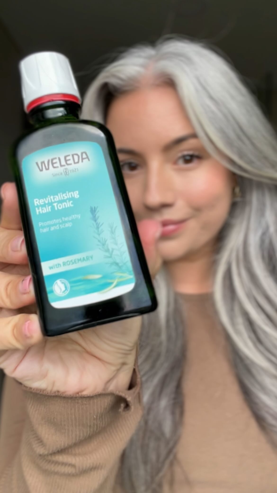 Instagram post by @sstrange for Weleda. Caption reads: ad 💚 hair growth and self care? yes please 🥰....
