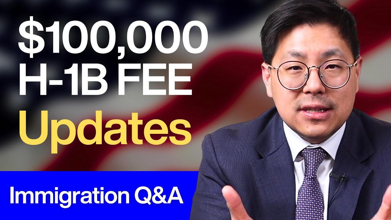 YouTube post by @TsangAssociatesPLC for Yelp. Caption reads: Unintended Consequences of the $100k H-1B Fee.