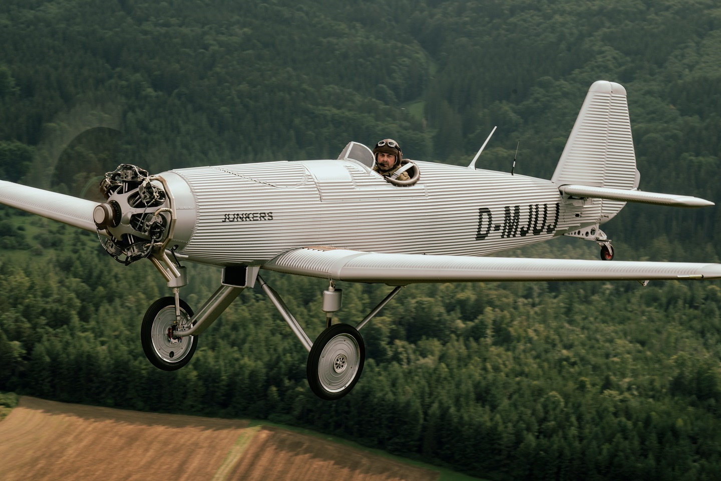 Instagram post by @philippprinzing for Nikon DACH. Caption reads: Shooting the first flight of the Junkers A 50....