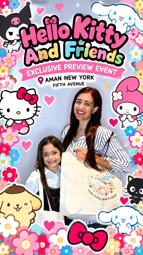 Instagram post by @haileyandbailey_ for Sanrio. Caption reads: 🎀✨ A little peek inside the world of Sanrio!....