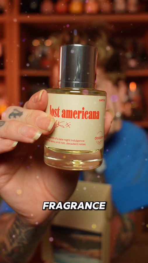 Instagram post by @oliviaolfactory for Dossier. Caption reads: LOST AMERICANA by @machinegunkelly x....