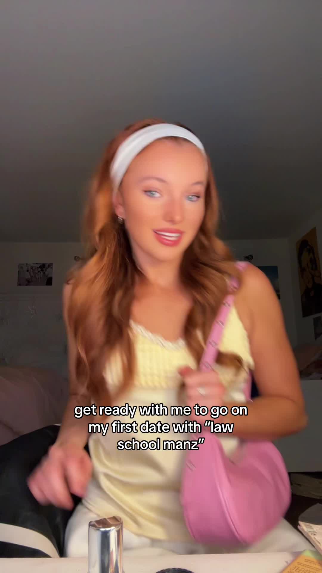 TikTok post by @sharlizetrue_ for Bumble. Caption reads: @Bumble just made college first dates a whole lot....