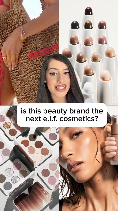 Instagram post by @gradgirlmarketing for Morphe. Caption reads: [...] brand the next e.l.f. cosmetics? ad....