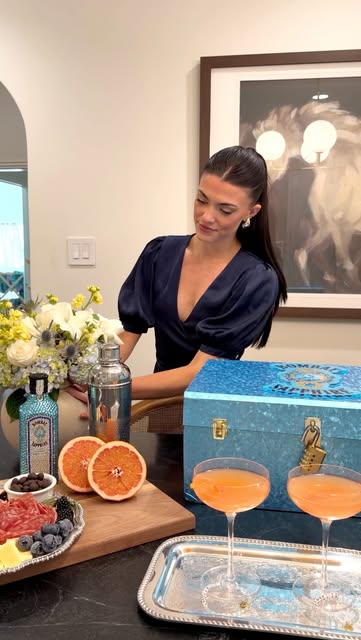 Instagram post by @sprinkling_sunshine for Bombay Sapphire. Caption reads: [...] Celebrating with French Blondes and....