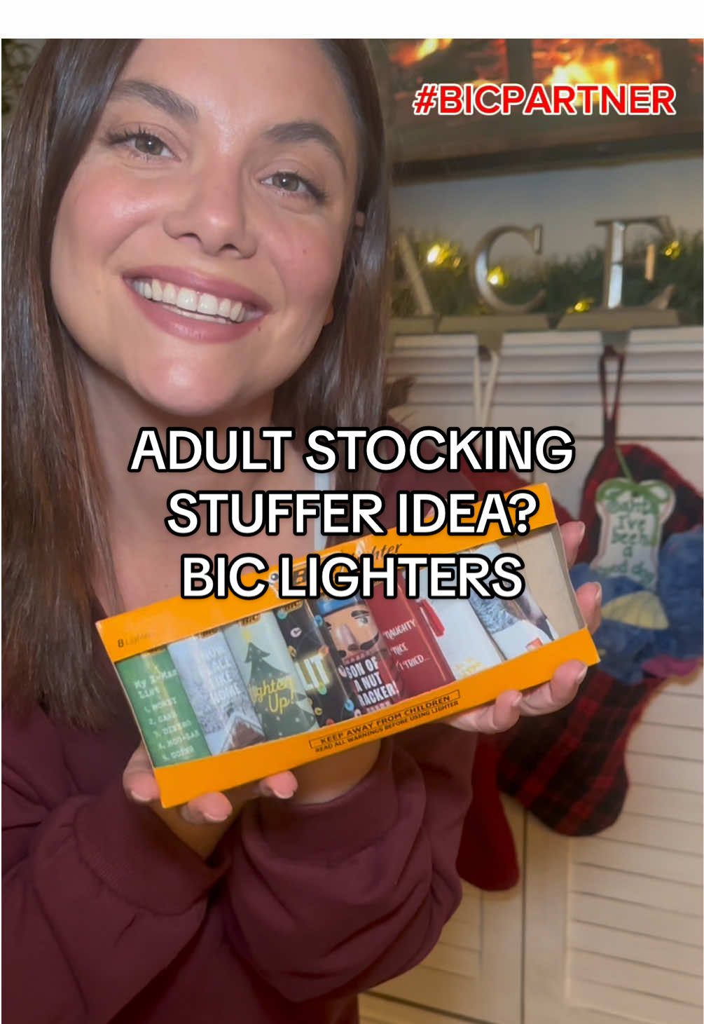 TikTok post by @chelseabheath for BIC. Caption reads: #BICPartner - Whether you are lighting, a cozy....