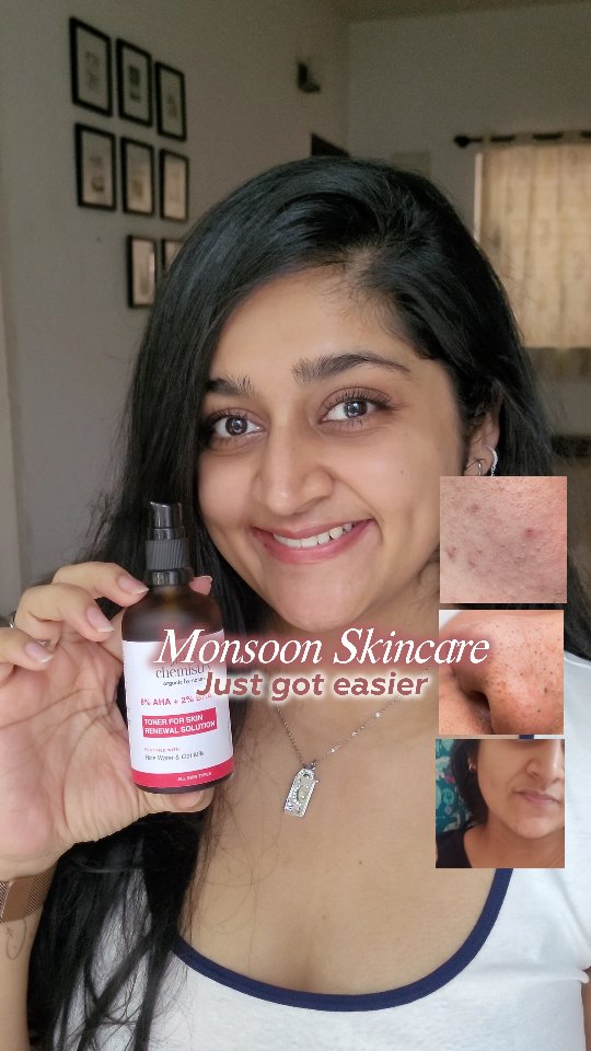 Instagram post by @skincareinvogue for Juicy Chemistry. Caption reads: GLOWING SKIN INCOMING ✨️ #Ad 

I have been using....