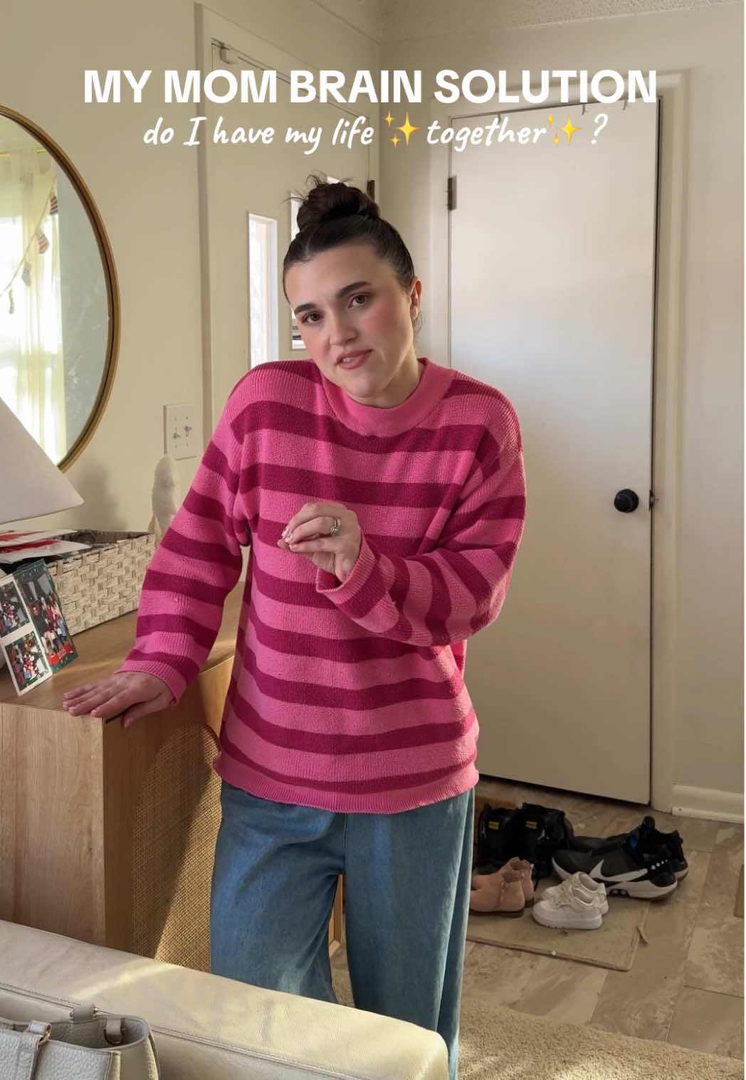 TikTok post by @jenmariegreer for Skylight Frame. Caption reads: [...] surely it couldn’t be me? 🫣 The @Skylight....