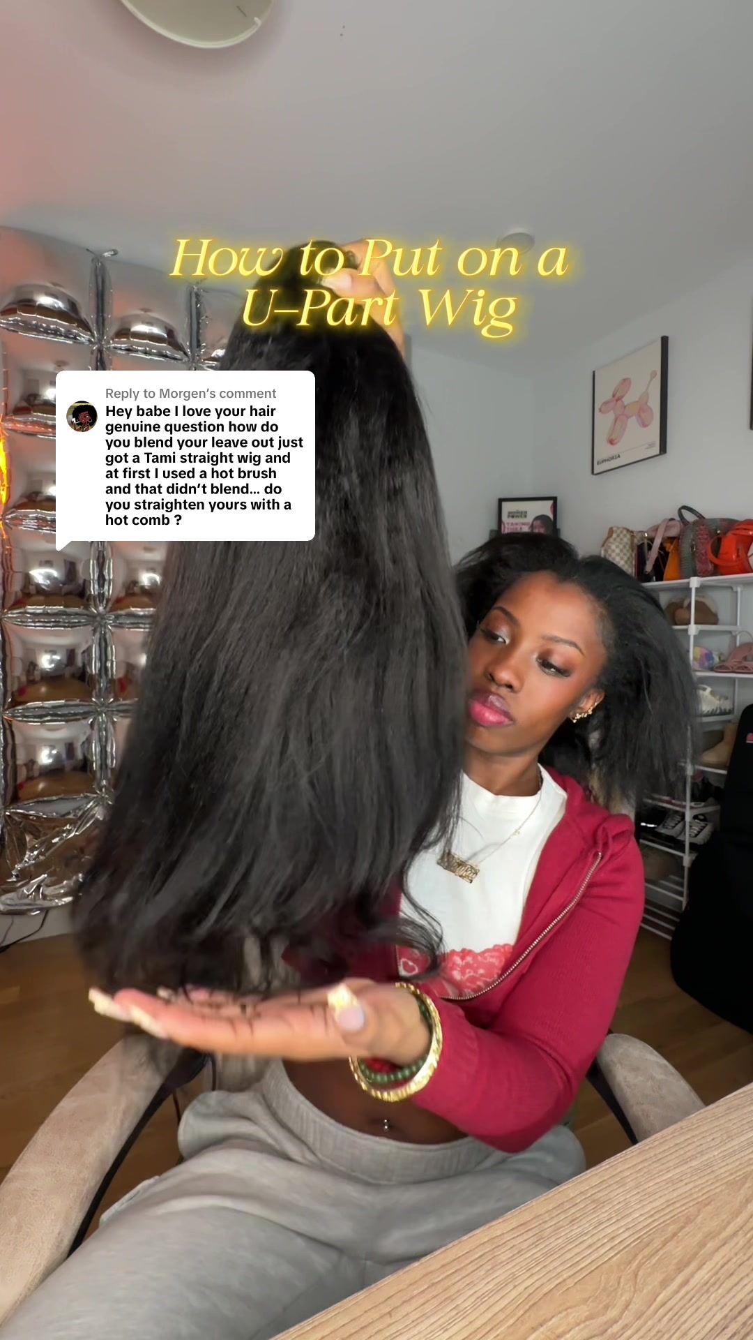 TikTok post by @anaykashe for Redken. Caption reads: Replying to @Morgen I use @Redken @IGK Hair @Paul....