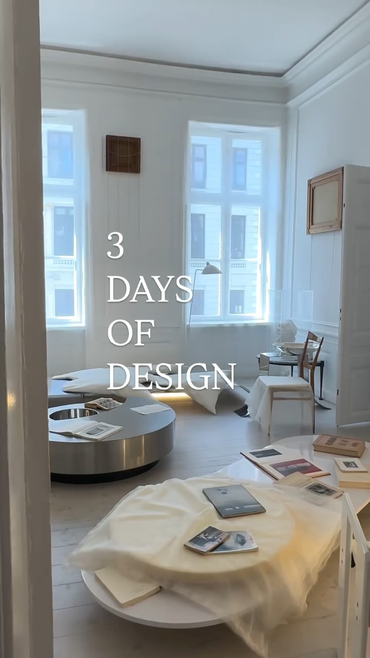 Instagram post by @fieulka for Louis Poulsen. Caption reads: Days in Copenhagen filled with design, aesthetic....